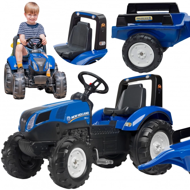 Trettraktor mit Anhänger New Holland für Kinder ab 3 Jahren