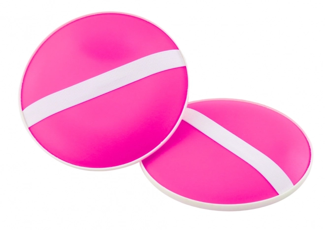 Geschicklichkeitsspiel Rundes Paddle mit Saugnapfball Pink