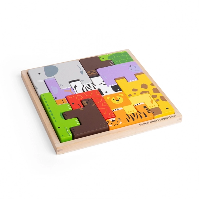 Safari Tiere Holz Puzzle von Bigjigs Toys