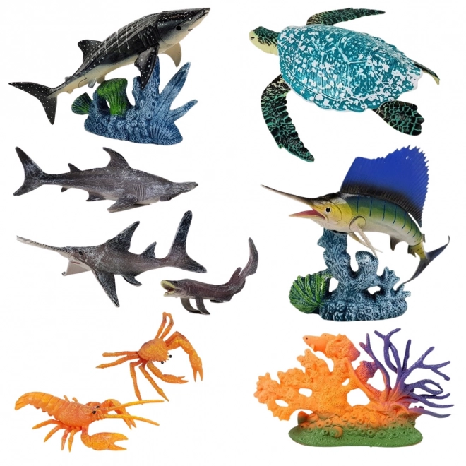 Set mit beweglichen Meeresfiguren