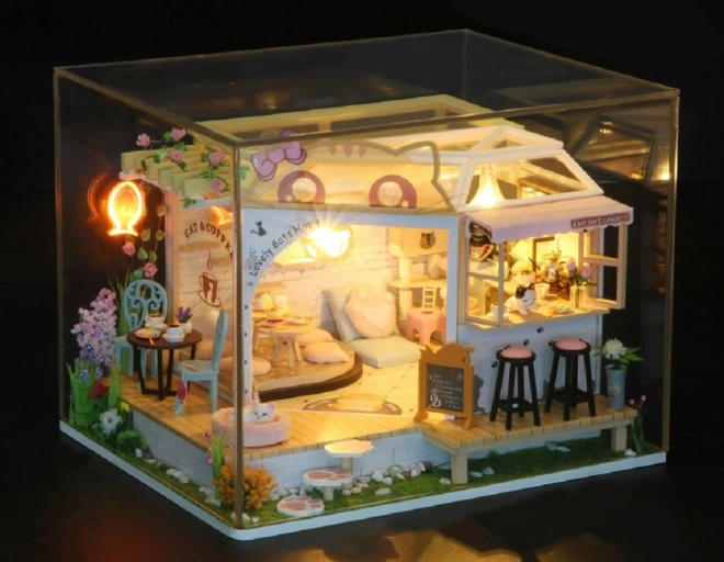 Miniatur-Katzen-Café mit Garten von 2Kids Toys