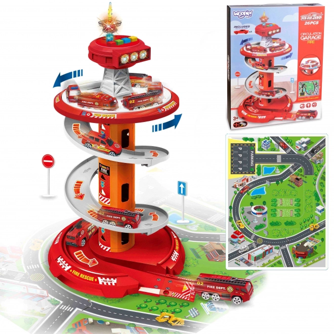 Drehbare Feuerwehr-Garage mit Mehrstöckiger Spirale