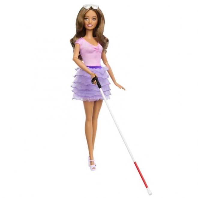 Barbie Puppe mit lila Rock und Volants