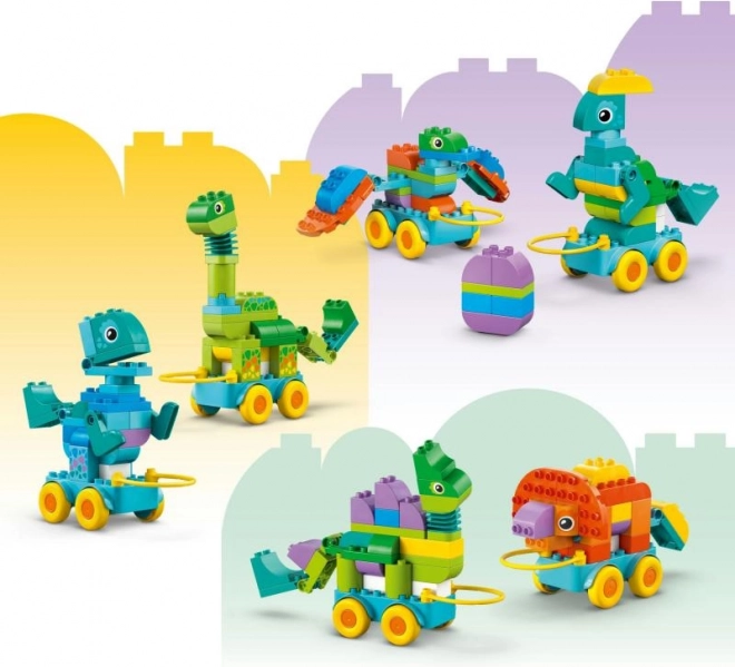 LEGO DUPLO 3 in 1 Baukasten: Dinosaurier auf Rädern