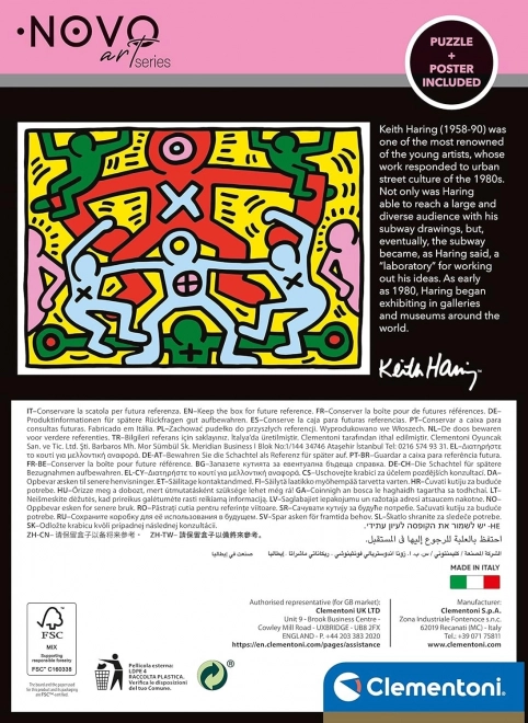 Clementoni Puzzle Neue Kunstserie Keith Haring 1000 Teile