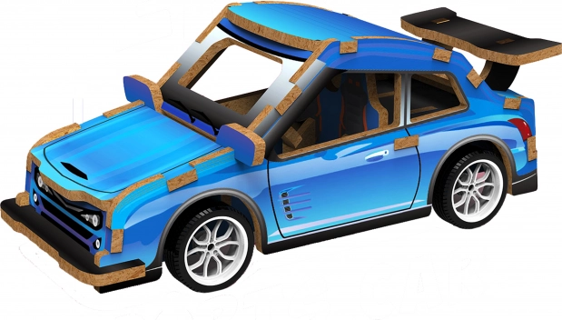 3D-Puzzle Rennwagen Holz