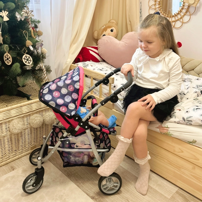 Woopie königlicher Puppenwagen mit einstellbarem Sitz und 4 Rädern