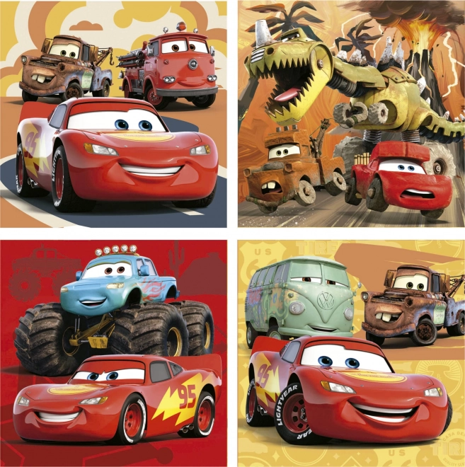 Puzzle im Koffer CARS 4 in 1