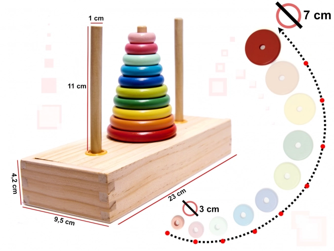 Holzturm Regenbogen-Formsortierer