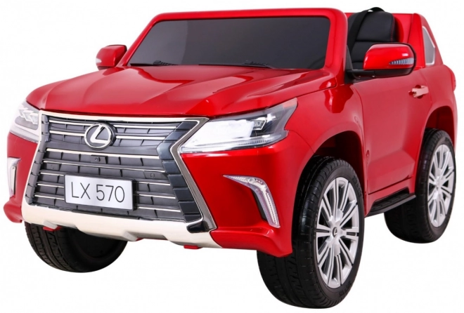 Lexus LX570 Lackiertes Auto für 2 Kinder Rot + Fernbedienung + EVA Räder + MP3 LED Radio