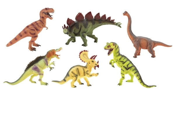 Sechs verschiedene Dinosaurier in einer Packung