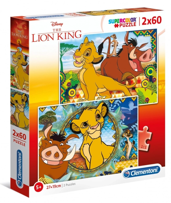 Clementoni Puzzle König der Löwen 2x60 Teile