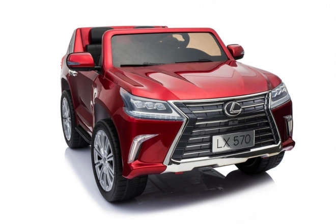 Lexus LX570 Lackiertes Auto für 2 Kinder Rot + Fernbedienung + EVA Räder + MP3 LED Radio