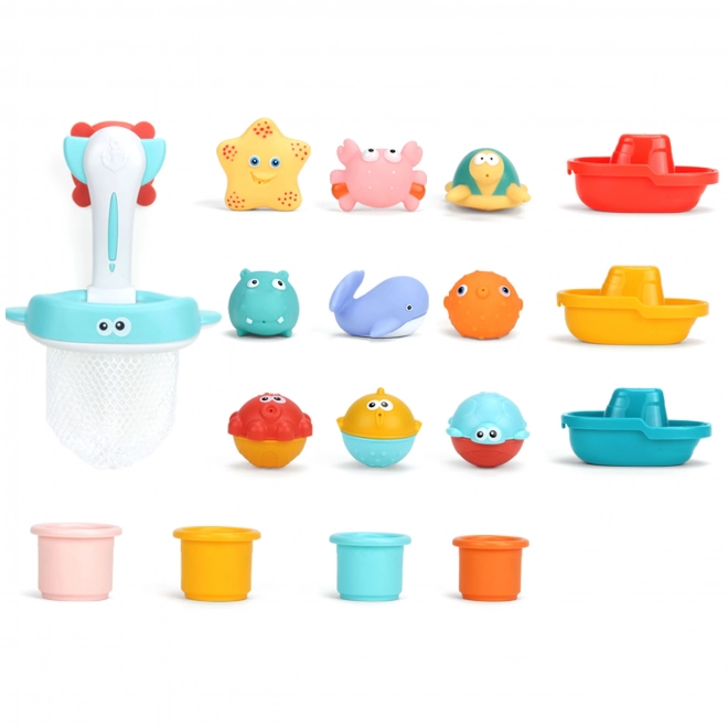 Woopie Wasserspielzeug Set für Bad und Sand 17-teilig
