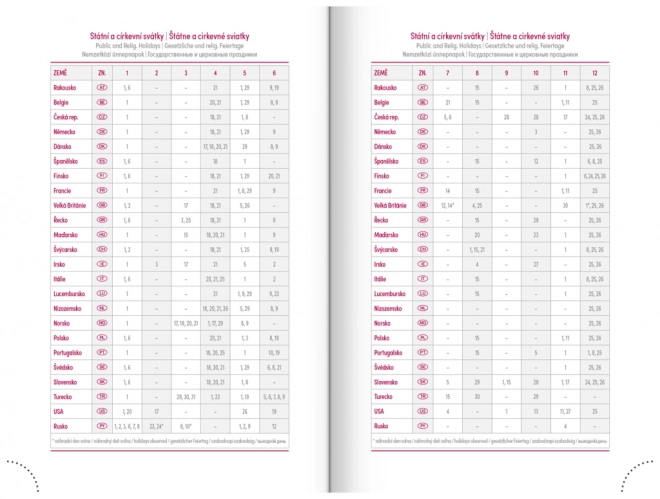 Tageskalender NEO 2025 in Violett