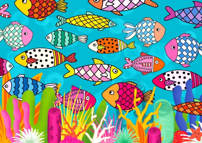 Genießen Puzzle Fische mit Muster 1000 Teile