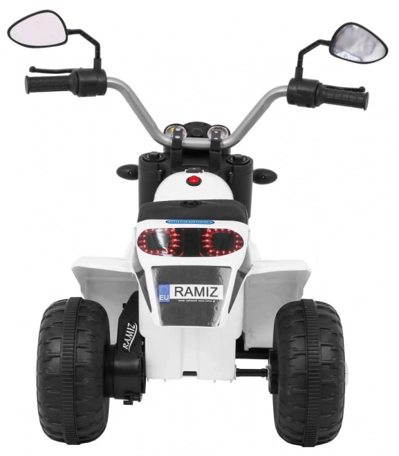 Kinder Elektro-Motorrad MiniBike Weiß mit LED-Lichtern und Sounds