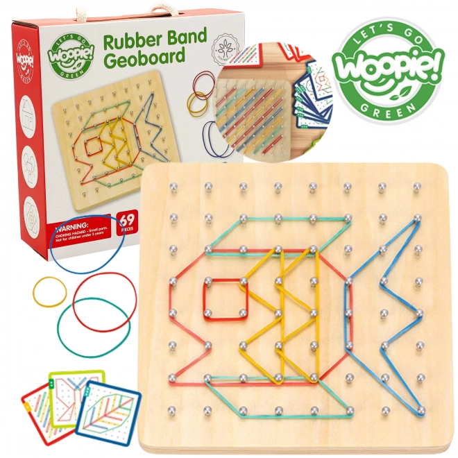 Holz-Geoplan-Spiel mit Gummibändern für Kinder