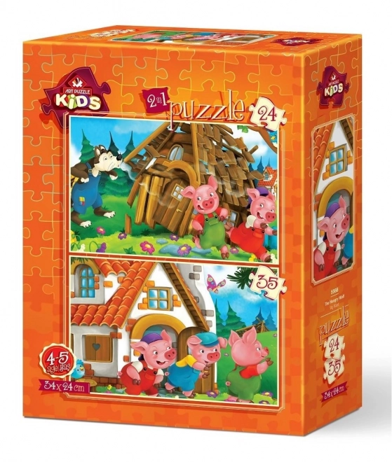 Puzzle Drei Kleine Schweinchen