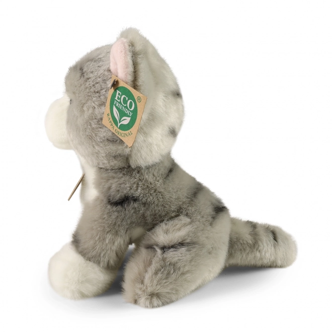 Graue Plüschkatze 18 cm umweltfreundlich