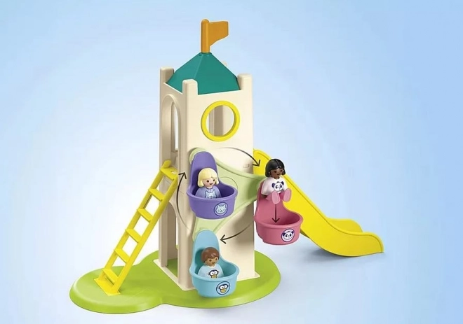 Playmobil 1.2.3 Abenteuer-Turm mit Eisstand Set