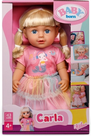 Puppe BABY born Carla 43 cm mit Frisierzubehör