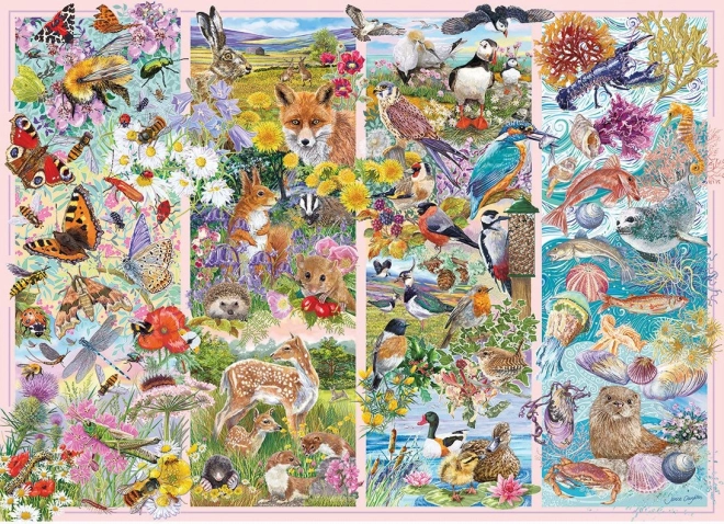 Neugierige Tiere 1000 Teile Puzzle