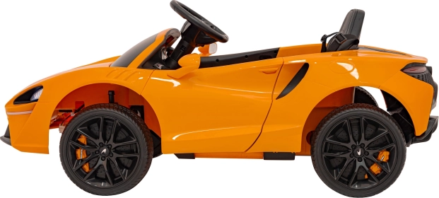 Elektrisches Kinderauto McLaren Artura 4x4 mit Fernbedienung und LED – Orange