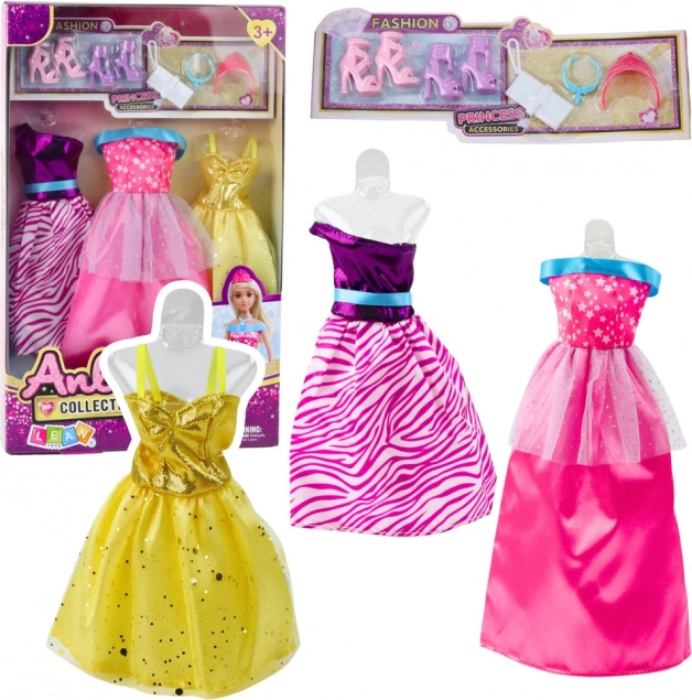 Set aus Kleidern und Accessoires für Anlili-Puppen – 8 Teile