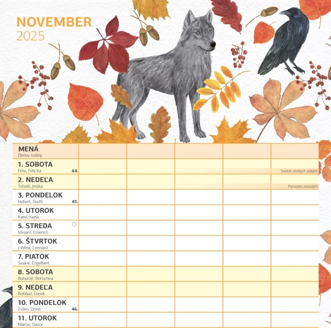 Familienplaner Kalender 2025 von NOTIQUE