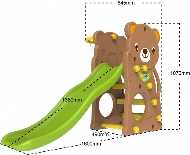 Gartenschaukel 3in1 Rutsche Basketball für Kinder Winnie Puuh
