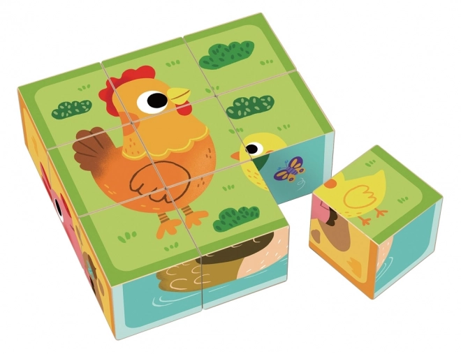 2Kids Toys Holzbauklötze Farmtiere
