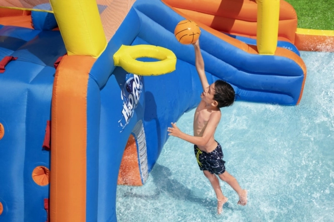 Wasservergnügungspark BESTWAY für Kinder 5+ Rutsche + Basketballkorb + Tunnel + Dusche