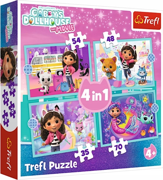 Puzzle 4-in-1 Gabby’s Dollhouse – Abenteuer