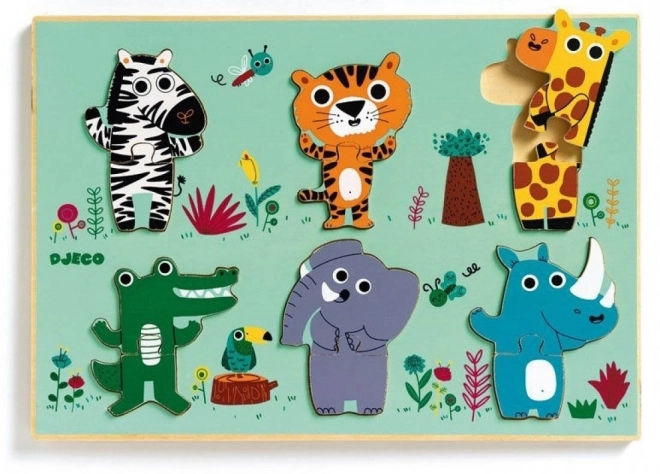 Djeco Zoo-Tiere Einlegepuzzle