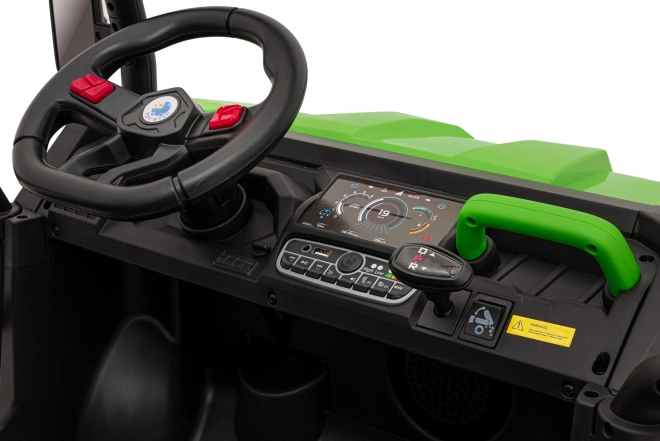 Auto Pick-Up Speed 900 pro Kinder Grün + 4x4 Antrieb + bewegliche Pumpe + Kofferraum + Fernsteuerung + Schaufel + LED Audio