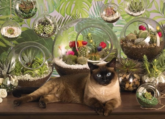 Cobble Hill Puzzle Katze und Terrarien 1000 Teile