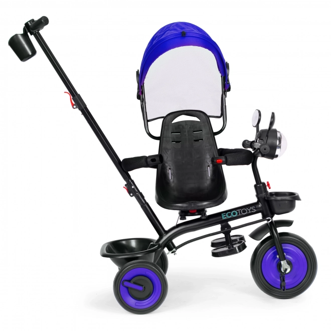 3-in-1 Dreirad Kinderwagen mit Drehbarem Sitz und Verdeck von ECOTOYS
