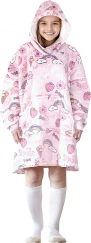 Kinder Kapuzendecke-Hoodie Cozy Noxxiez mit Süßigkeiten-Motiv (7–12 Jahre)
