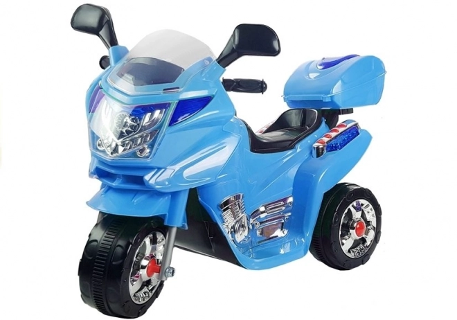 Blauer Kindermotorrad mit Akku