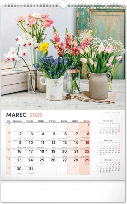 Wandkalender Blumen 2026