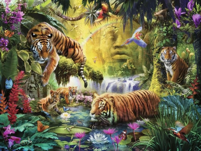 Ravensburger Puzzle 2D 1500 Teile: Ruhige Tiger