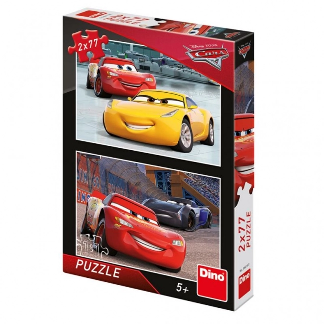 Dino Puzzle Cars: Rennfahrer 2x77 Teile