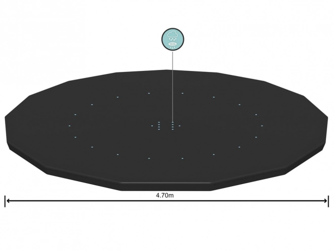 Bestway Abdeckplane für runden Pool 457 cm