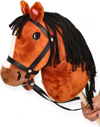 Hobby Horse Brauner auf Stab für Kinder