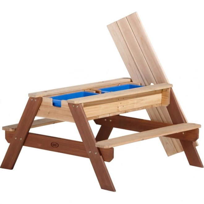 Picknicktisch Nick mit Bank und Sonnenschirm AXI