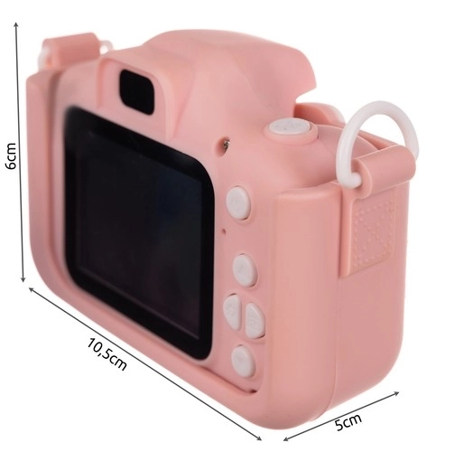 Digitaler Kinderfotoapparat mit Katzenmotiv – Rosa