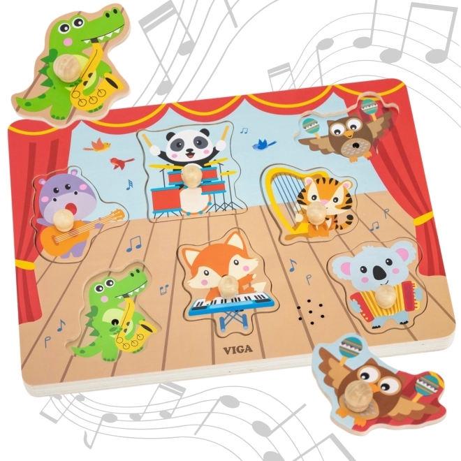 VIGA Puzzle musizierende Tiere