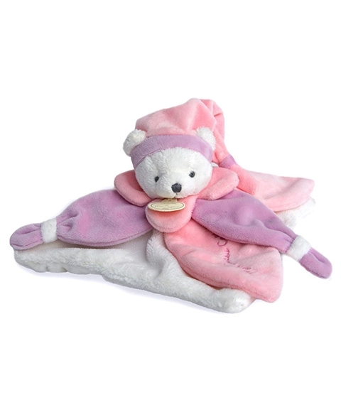 Doudou Geschenkset - Plüsch Schnuffeltuch Rosa Bärchen