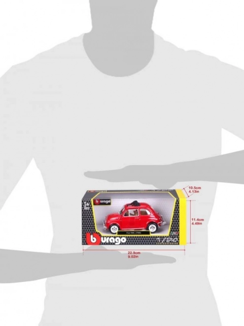 Bburago Fiat 500L Modellauto Rot